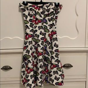 Strapless Betsey Johnson butterfly dress